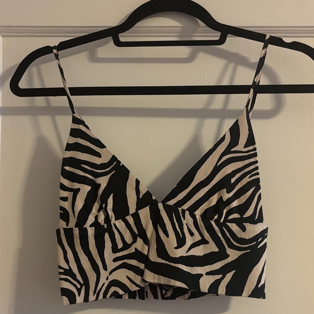 Zara Zebra Print Crop Top
